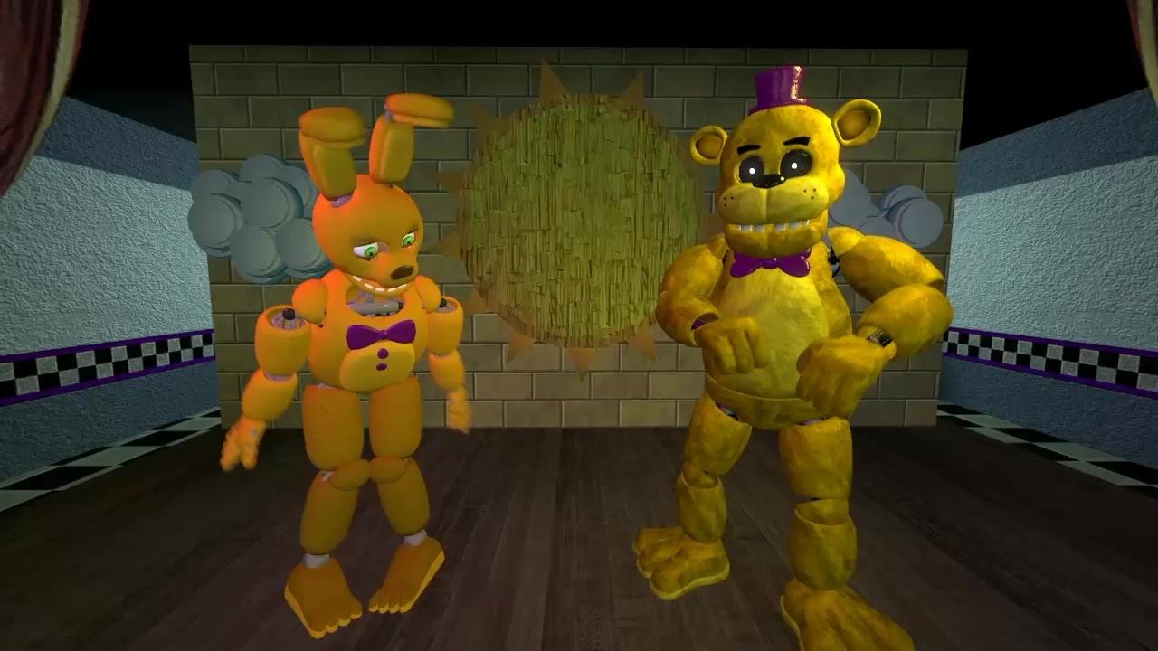 Плейграунд мод на спринг бонни. Спринг Бонни. FNAF World спринг Бонни. Spring Bonnie and Fredbear FNAF 4. Офис охранника ФРЕДБЕРА И спринг Бонни.