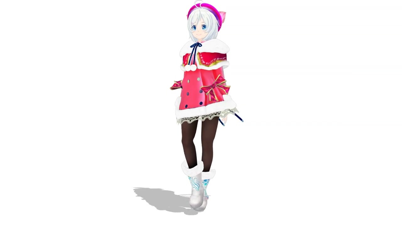 【MMD】電脳少女シロ（冬服 赤Ver.）Sexy Walk - ニコニコ動画