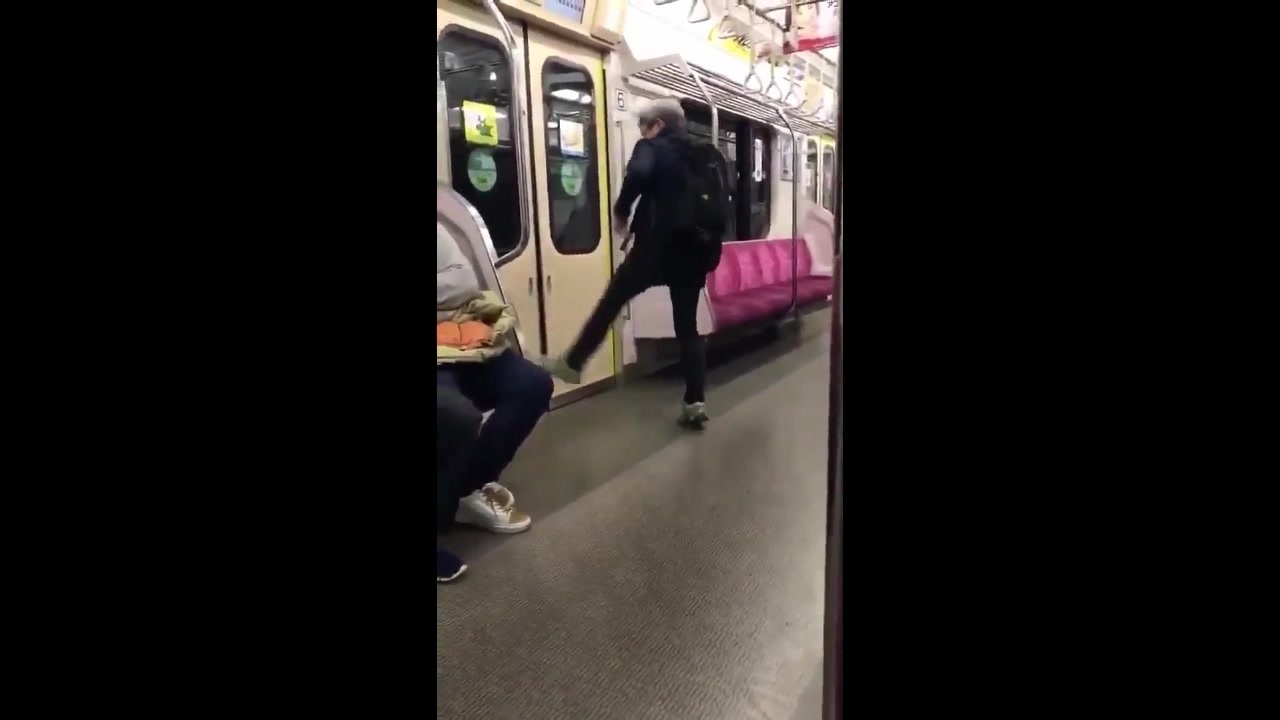 電車の中でドアにブチギレる頭おかしい輩 ちびてつ ニコニコ動画