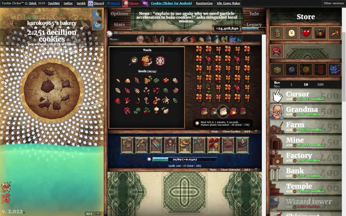 【手動】Cookie Clicker v2.022 329/366 令和2年 3月24日 ニコニコ動画