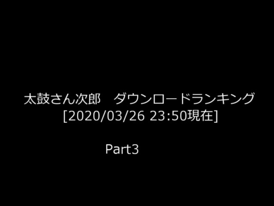 太鼓さん次郎dlランキング R2 3 26 23 50時点 Part3 10位から1位 ニコニコ動画