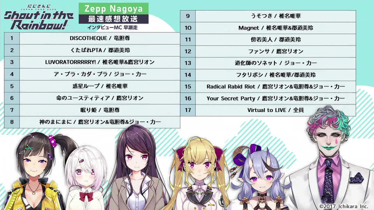 名古屋公演】「にじさんじ JAPAN TOUR 2020 Shout in the Rainbow