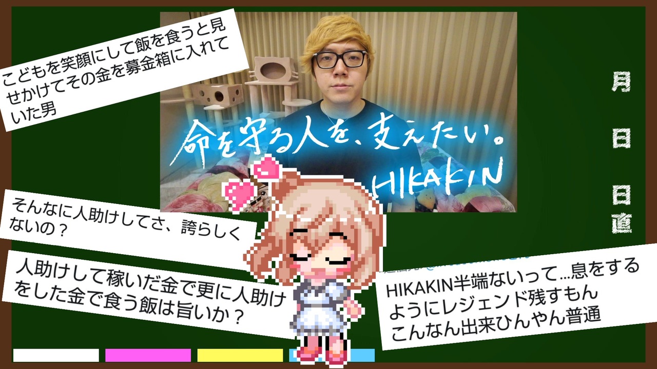 Hikakin コロナ募金とネットのおもしろ反応 さとうささら ニコニコ動画