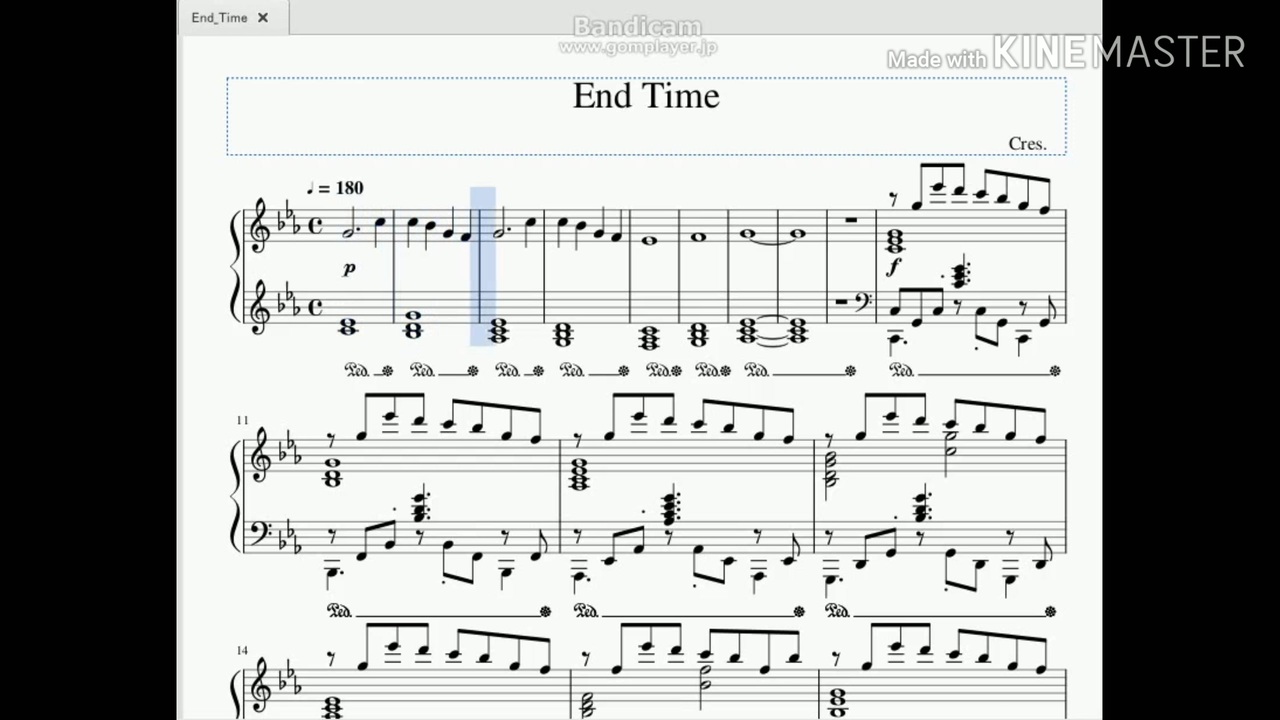 楽譜 End Time Cres Bms ニコニコ動画