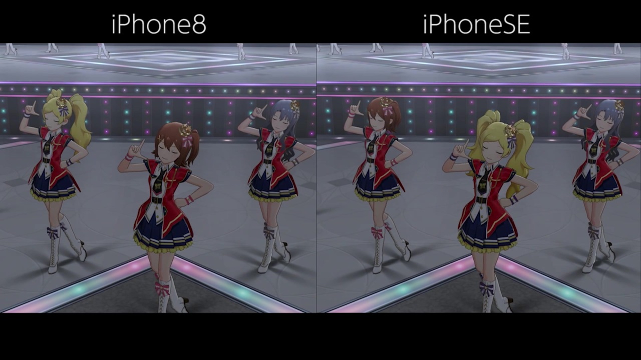 ミリシタ Iphone 8 Se第二世代 39人ライブ比較 動作確認 Thank You ニコニコ動画