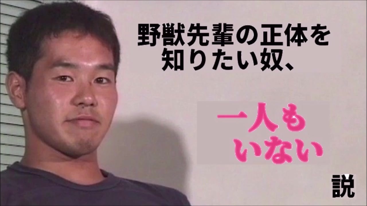 野獣先輩の正体を知りたい奴 一人もいない説 ニコニコ動画