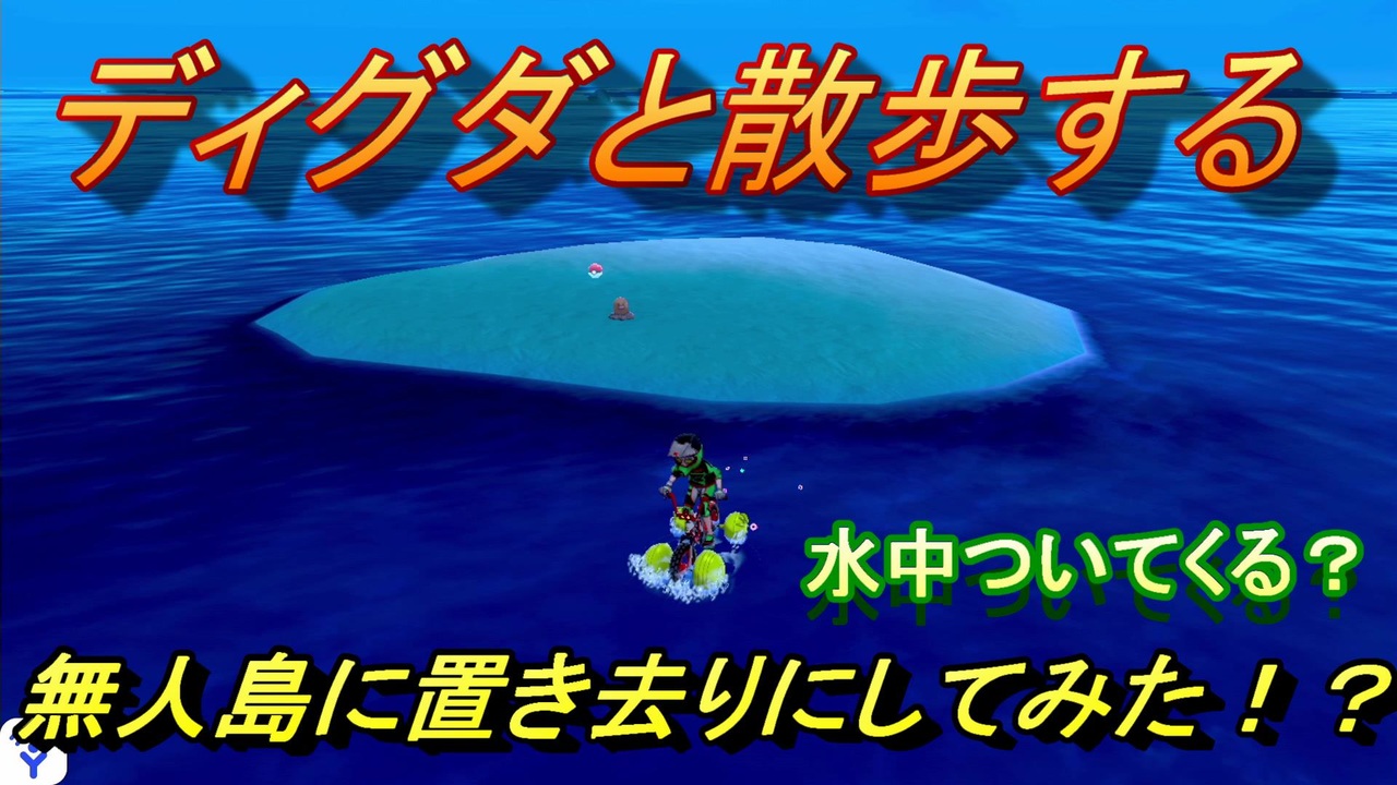 ポケモン剣盾 ディグダを連れ歩きしてみた 水の中は 橋の下から見るディグダは ポケモンソード シールド ニコニコ動画