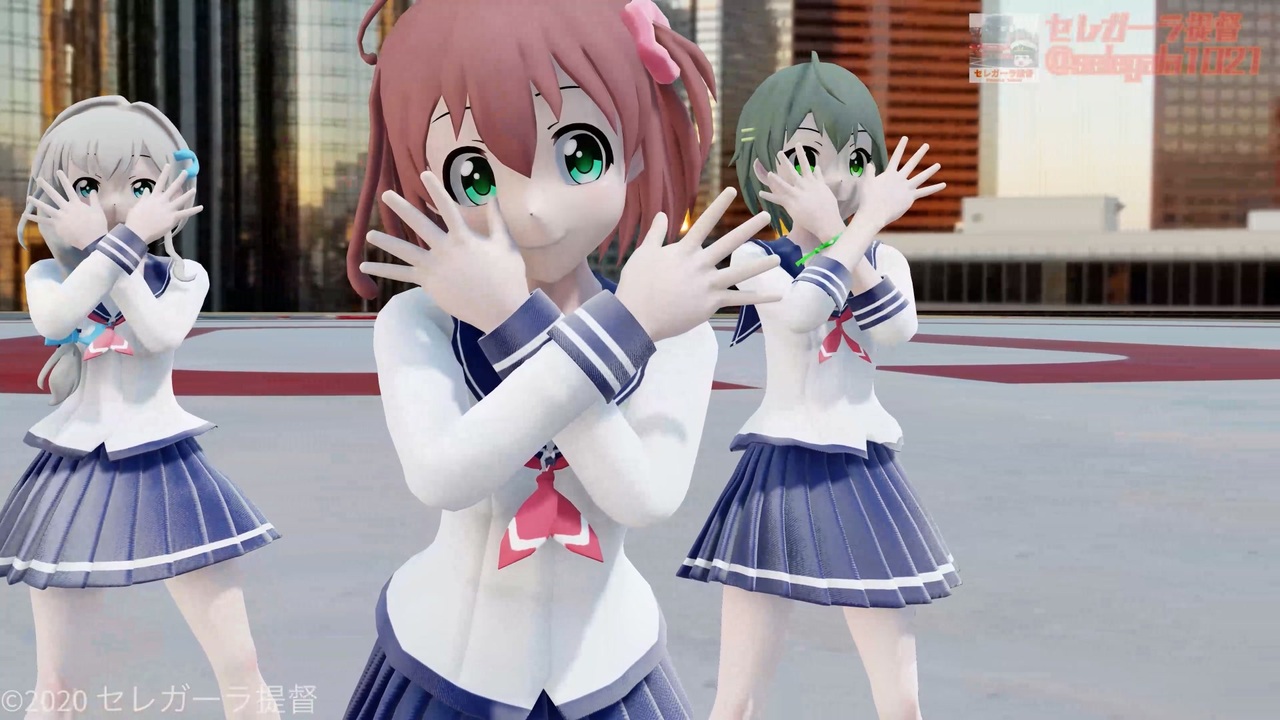 Ray Mmd Mmdバトガ バトルガール高一の星月みき 若葉昴 成海遥香の3人でecho バトルガールハイスクール ニコニコ動画