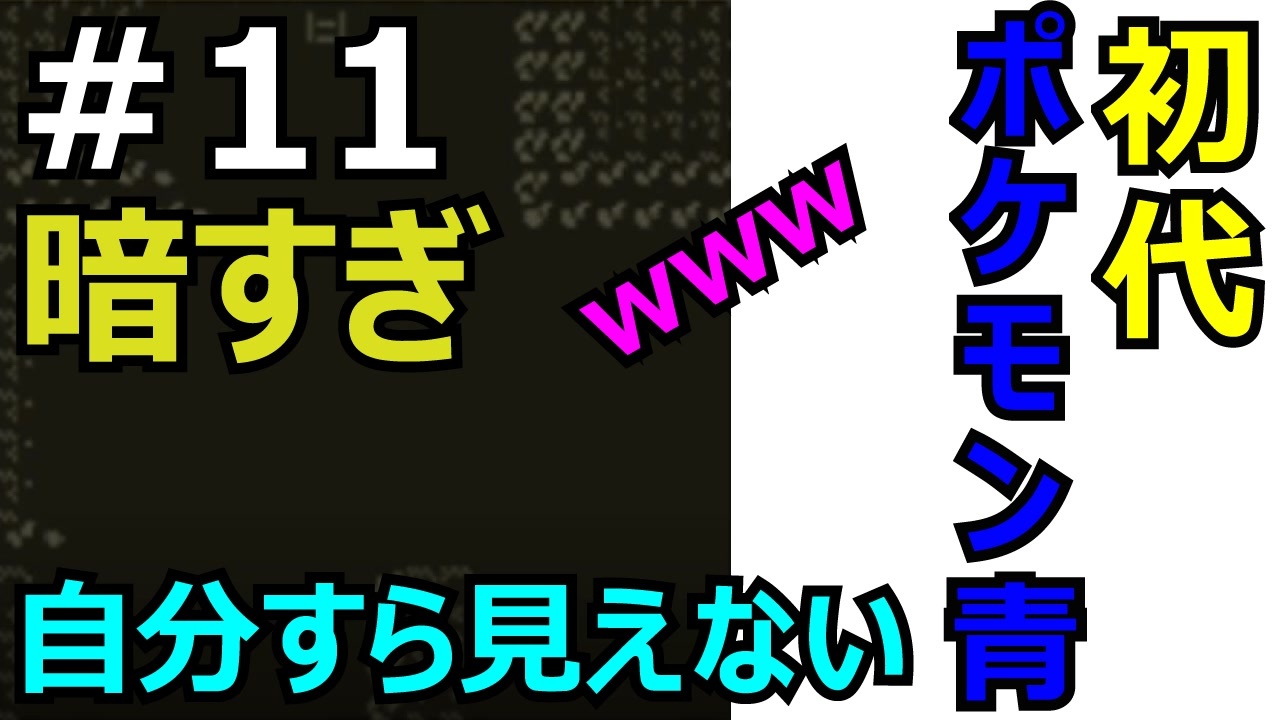 11 ポケモン青 Pokemon Blue 暗すぎ 迷いすぎ イワヤマトンネル ニコニコ動画