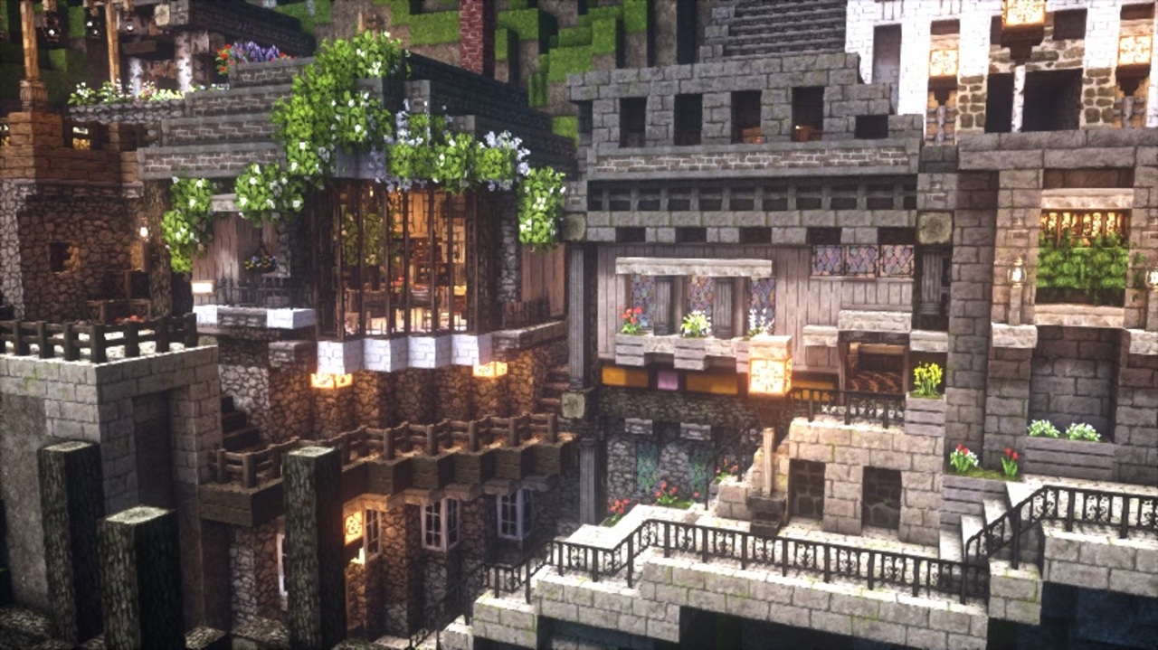 Minecraft 緩やかに幻想建築vol 2 古都港ラプシェイス 10 ゆっくり実況 ニコニコ動画