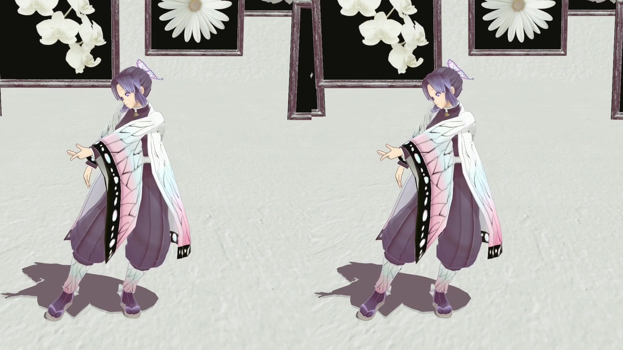 鬼滅のmmd A Ddiction 胡蝶しのぶ ３d 立体視 ニコニコ動画