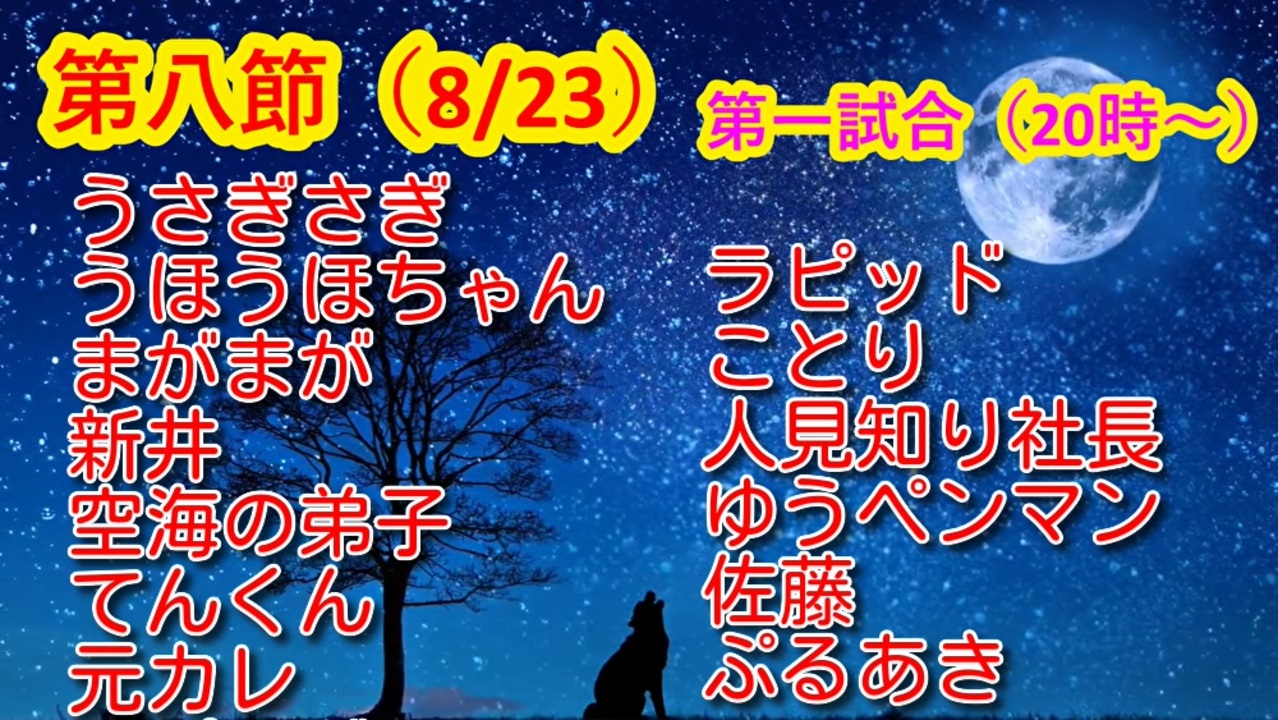 人狼ドリームリーグ 第八節 第一試合 ３ｄ人狼殺 13人超人気 ニコニコ動画