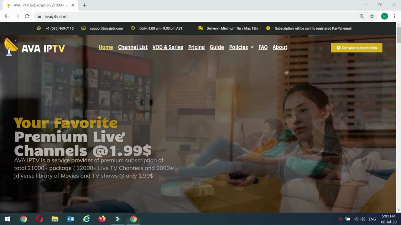 AVA IPTV BEST 2020 BEST IPTV SERVICE EVER EXCELLENT STREAMING QUALITY