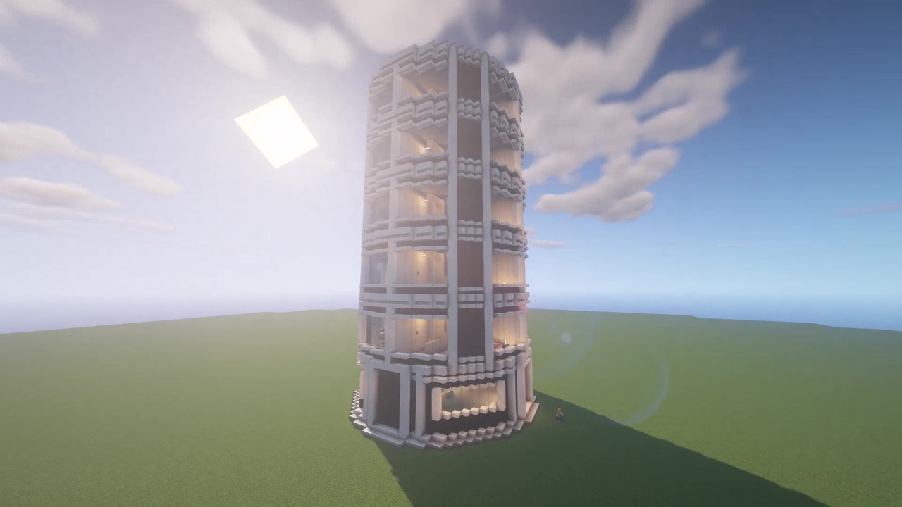 Minecraft 石の塔を現代的アパートに改装した ニコニコ動画