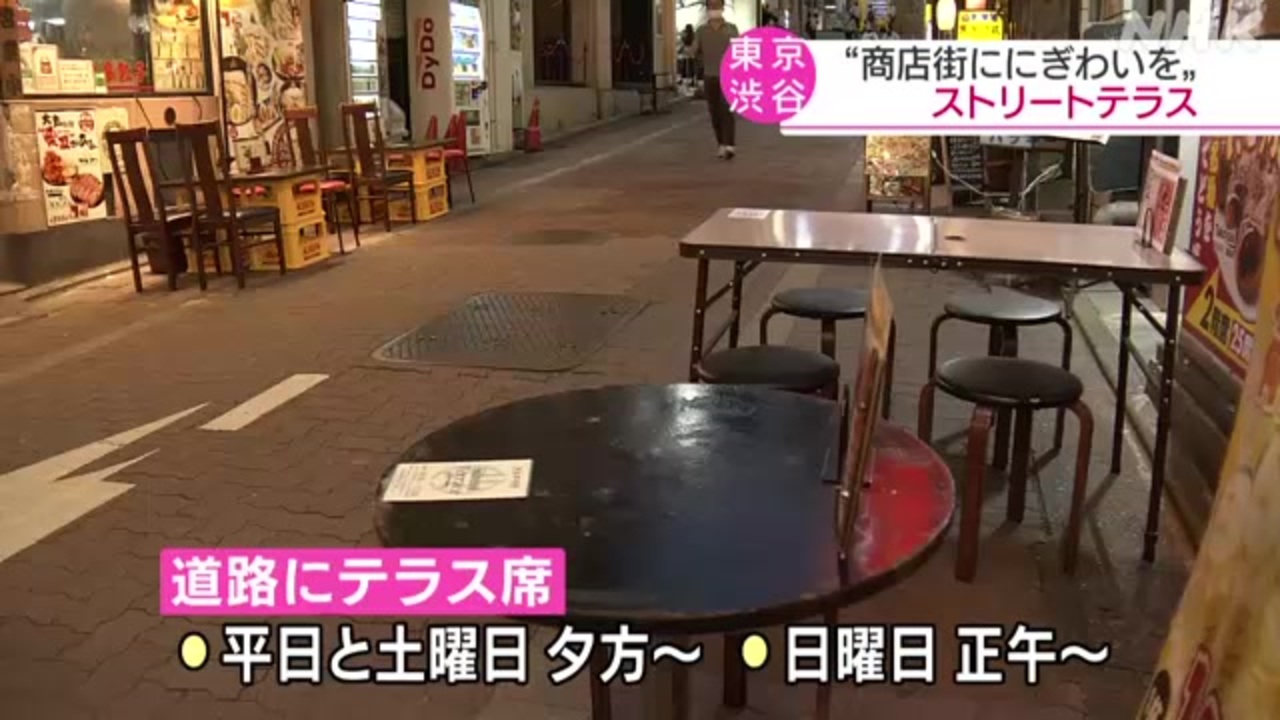 渋谷で ストリートテラス 商店街ににぎわいを ニコニコ動画