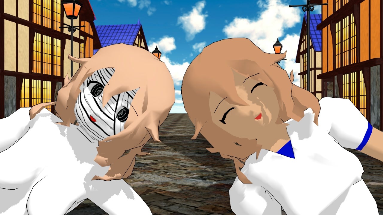 Mmdモデル配布あり ダブル青山ブルーマウンテンで結ンデ開イテ羅刹ト骸を踊ってみた ニコニコ動画