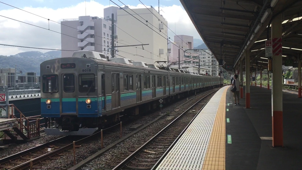 市場 伊豆急行8000系運転席展望 8000系 伊東 伊豆急下田 下田ロープウェイ展望