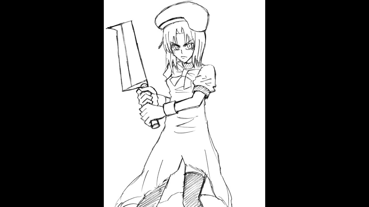 アナログ絵 ひぐらしのなく頃に 竜宮レナをシャーペンで描いてみた ニコニコ動画