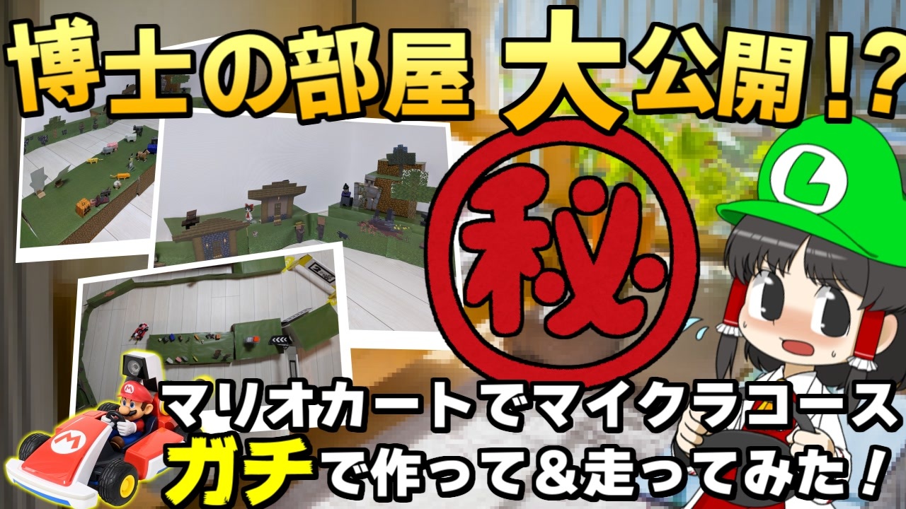 【自宅大公開】マリオカートライブホームサーキットでマイクラコースを作ってみた！【ホームサーキット】 - ニコニコ動画