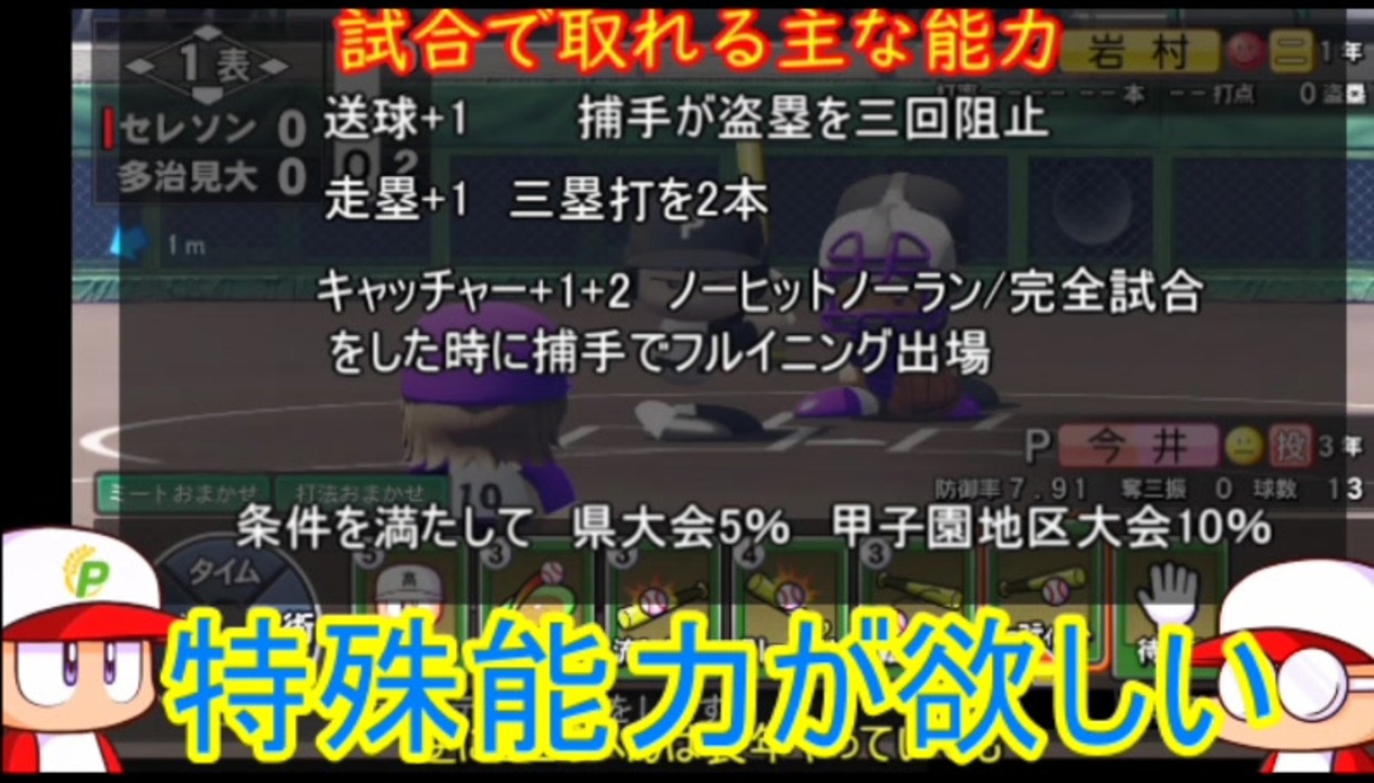 パワプロ 栄冠ナイン天才野手で星999を目指してみた ゆっくり実況 2話 ニコニコ動画