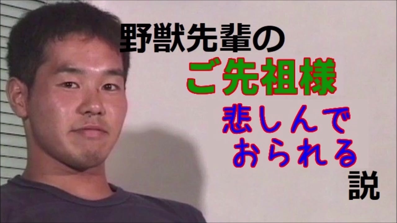 野獣先輩のご先祖様悲しんでおられる説 ニコニコ動画