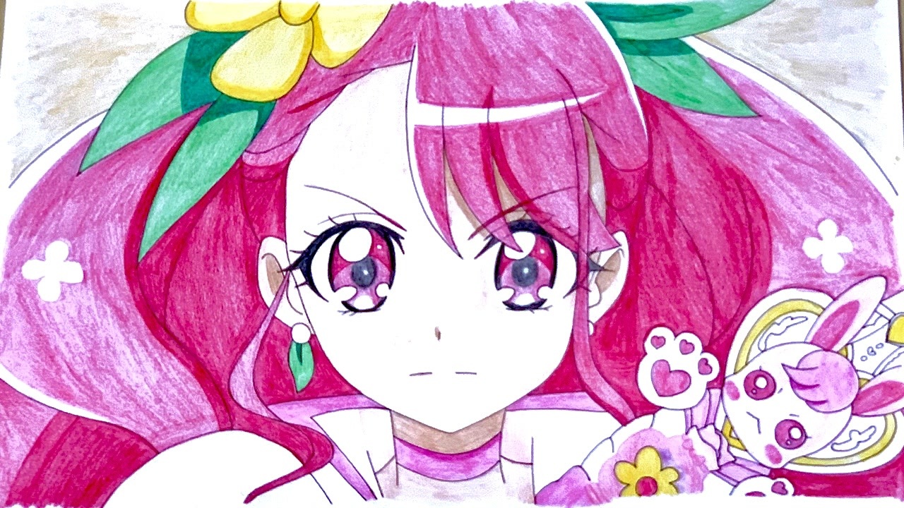 キュアグレース イラスト 描いてみた ヒーリングっどプリキュア 変身 トロピカルージュ プリキュアに決定記念 ニコニコ動画