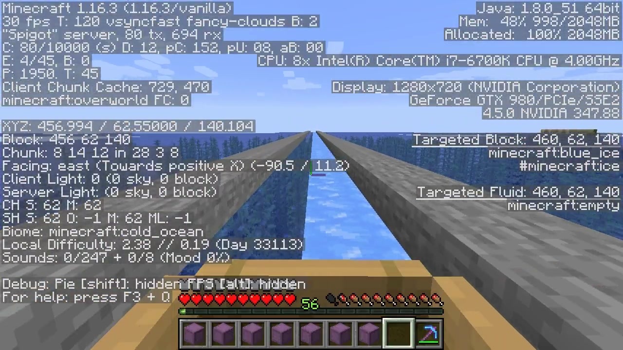 Minecraft マイクラ青氷で3000マス高速移動 ニコニコ動画