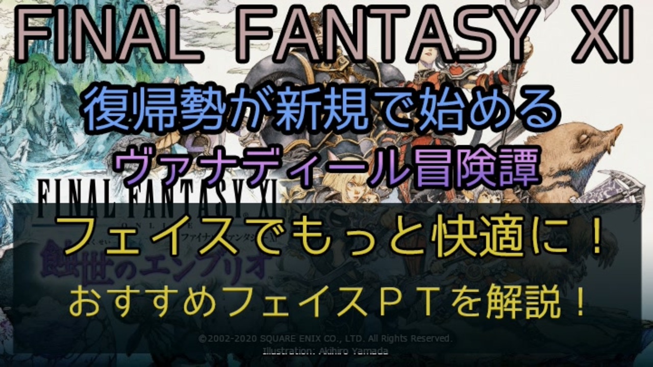 Ff11 フェイスでもっと快適に おすすめフェイスｐｔを解説 ニコニコ動画