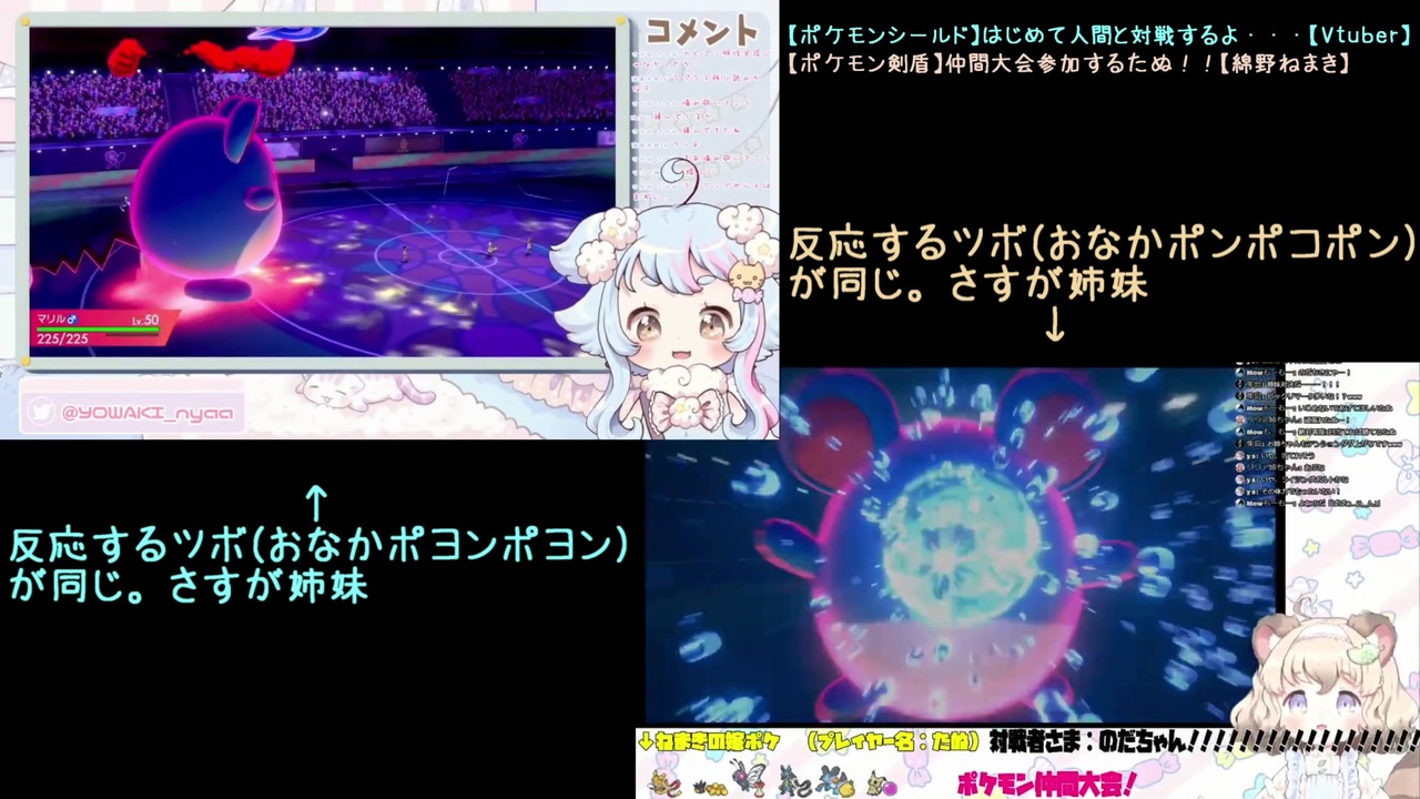 切り抜き ポケモン剣盾仲間大会２０２０ 姉妹対決 のだねまき ニコニコ動画