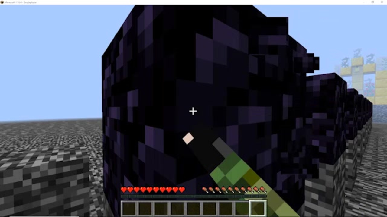 Minecraft 素手で黒曜石を100個破壊するだけの動画 ニコニコ動画