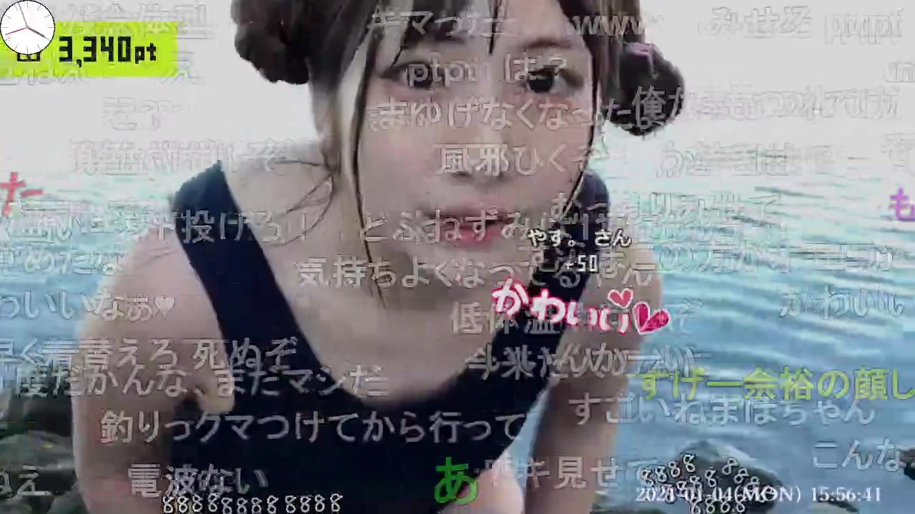 2021-01-04 15-41-人生初！禊・寒中水泳2021♡ - ニコニコ動画
