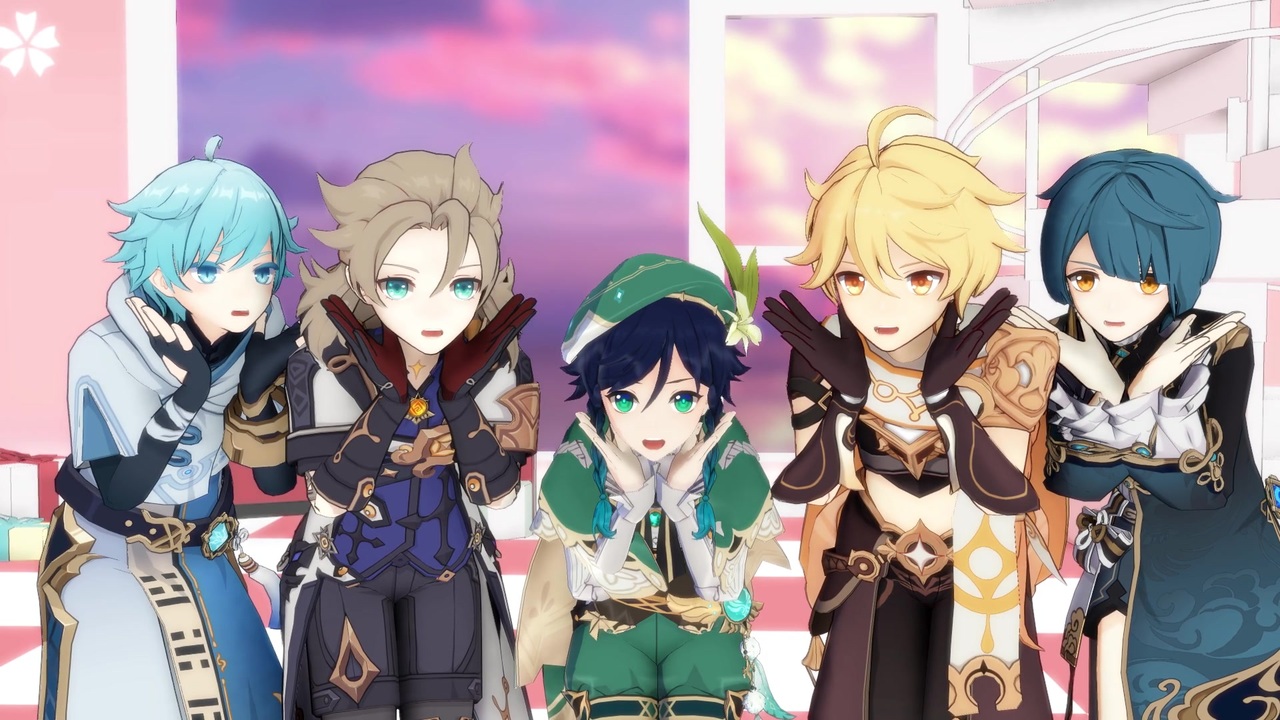 【原神MMD】かわいい５人で気まぐれメルシィ