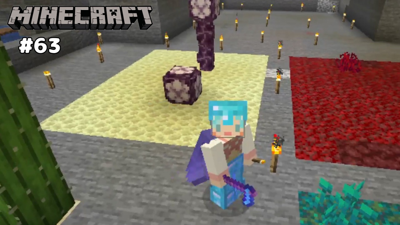 マイクラje 63 エリトラの飛行訓練とコーラスフルーツ栽培開始 女性実況 ニコニコ動画