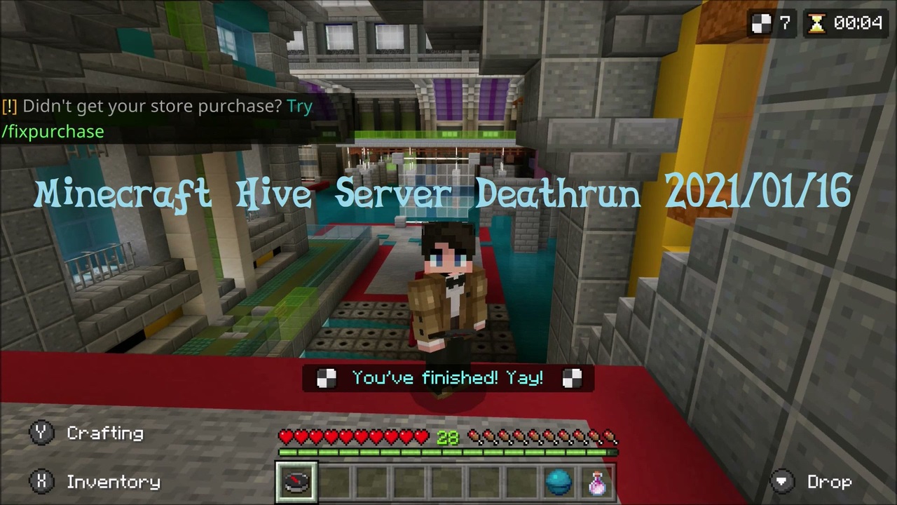 Minecraft(Nintendo Switch 統合版) Hive Server Deathrun 20210116 ニコニコ動画