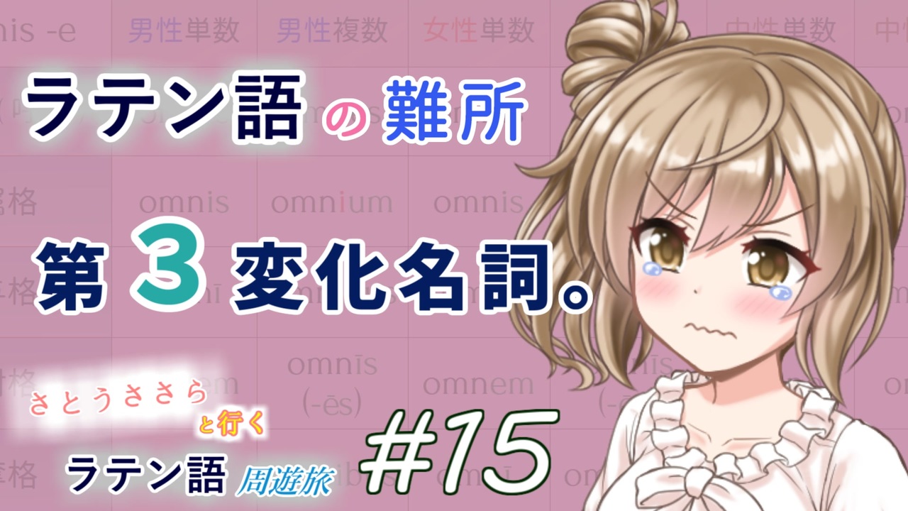 ラテン語の難所 第３変化名詞 Cevioラテン語解説 ニコニコ動画