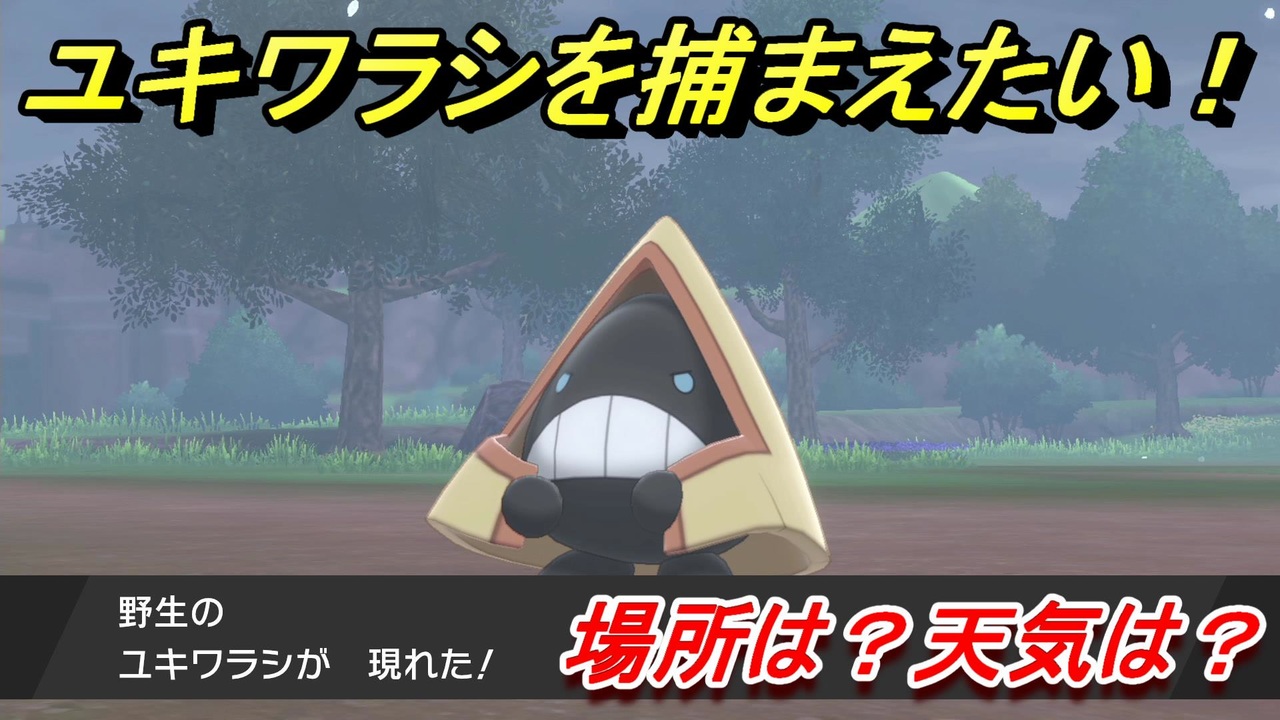 ポケモン剣盾 ユキワラシを捕まえる方法 オススメの場所は 天気は ポケモン図鑑コンプへの道 ポケモンソード シールド ニコニコ動画