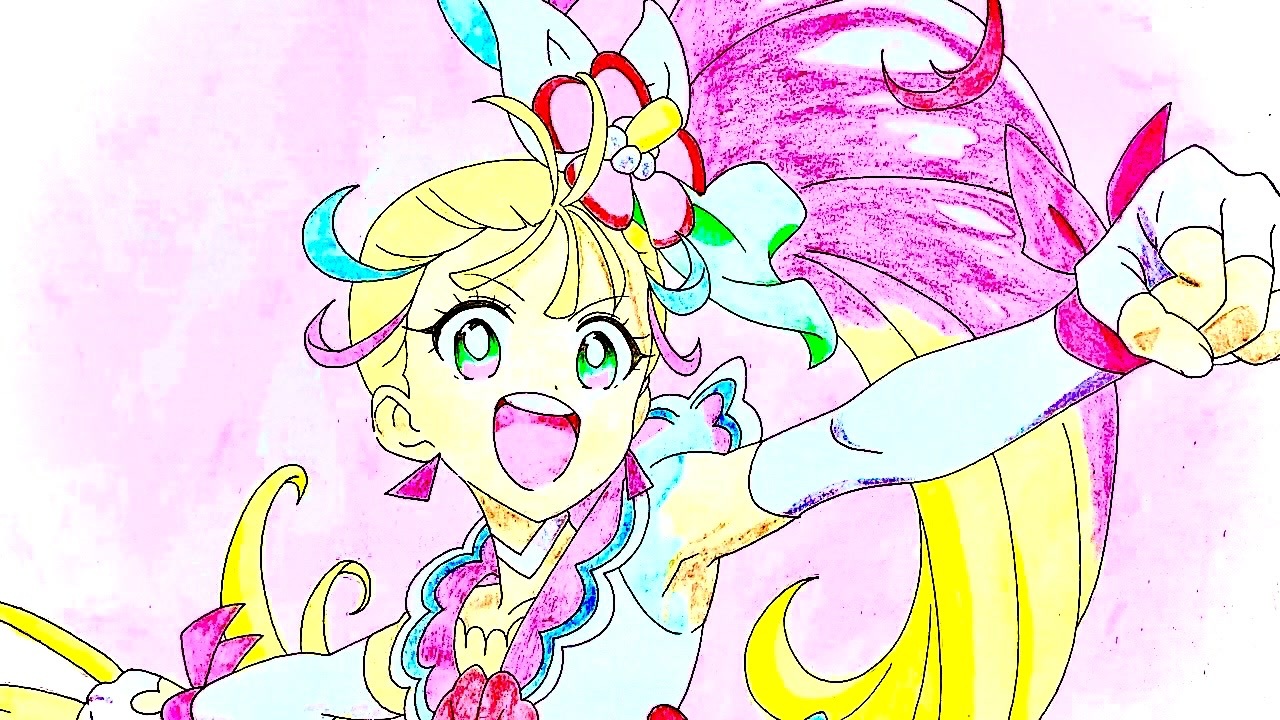 トロピカルージュプリキュアのイラストを描いてみた キュアサマーに変身 ニコニコ動画