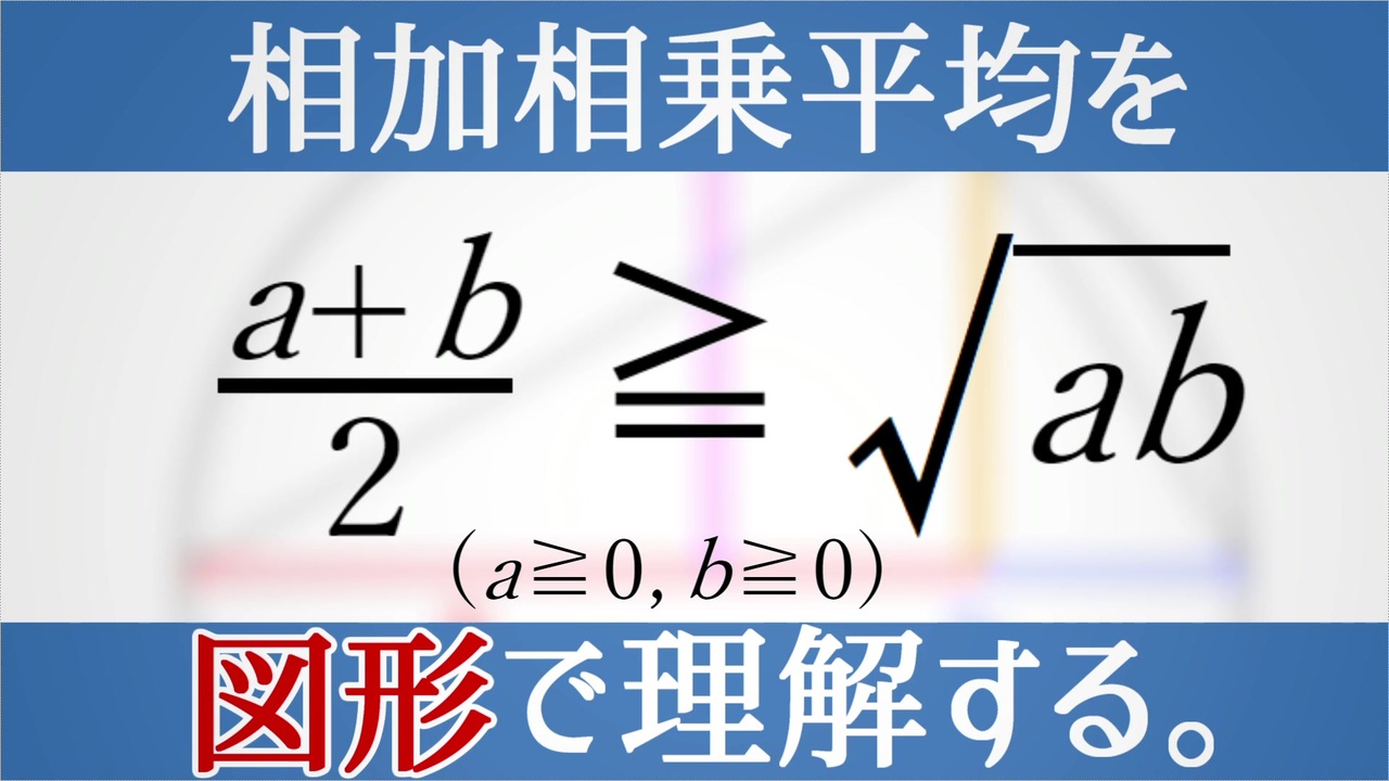 数学 相加相乗平均を図形的に理解する ニコニコ動画