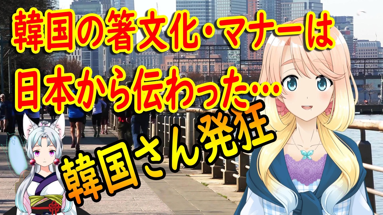 韓国の反応】箸のマナーが日本から伝わったって嘘ですよね？「正しい箸の上げ下ろしや正しい食事マナー」の考え方は、日本から伝わったと韓国専門家が主張【世界の〇〇にゅーす】  - ニコニコ動画