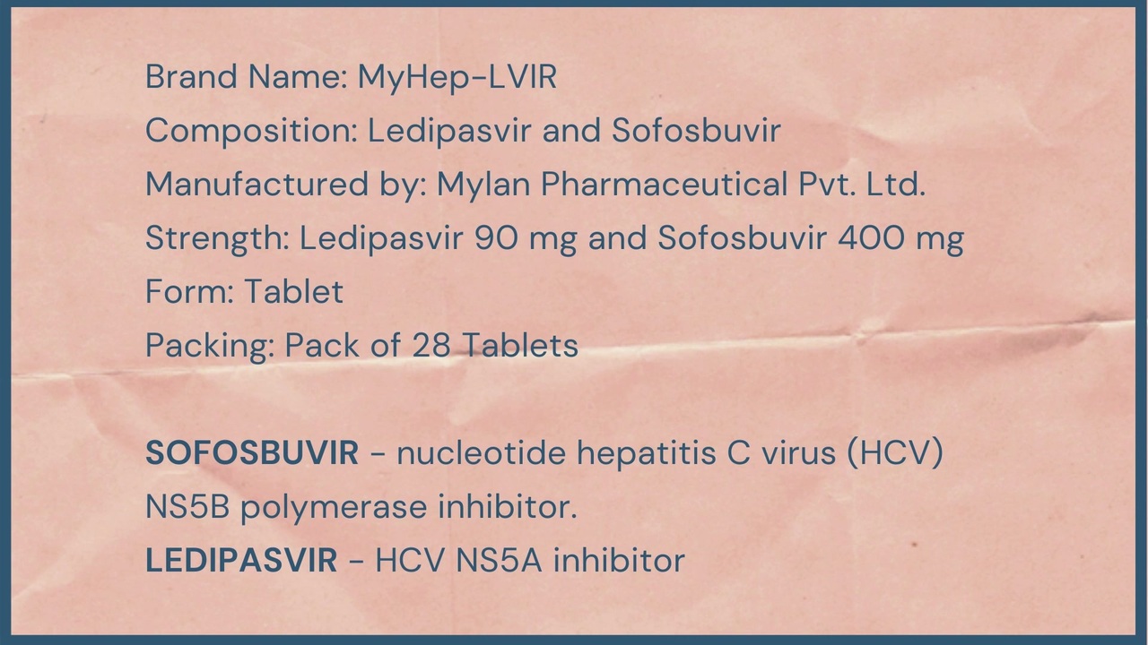 Myhep LVIRをオンラインで購入する (Generic Harvoni) 最低 価格 ソホスブビルとレジパスビル 錠剤 ニコニコ動画