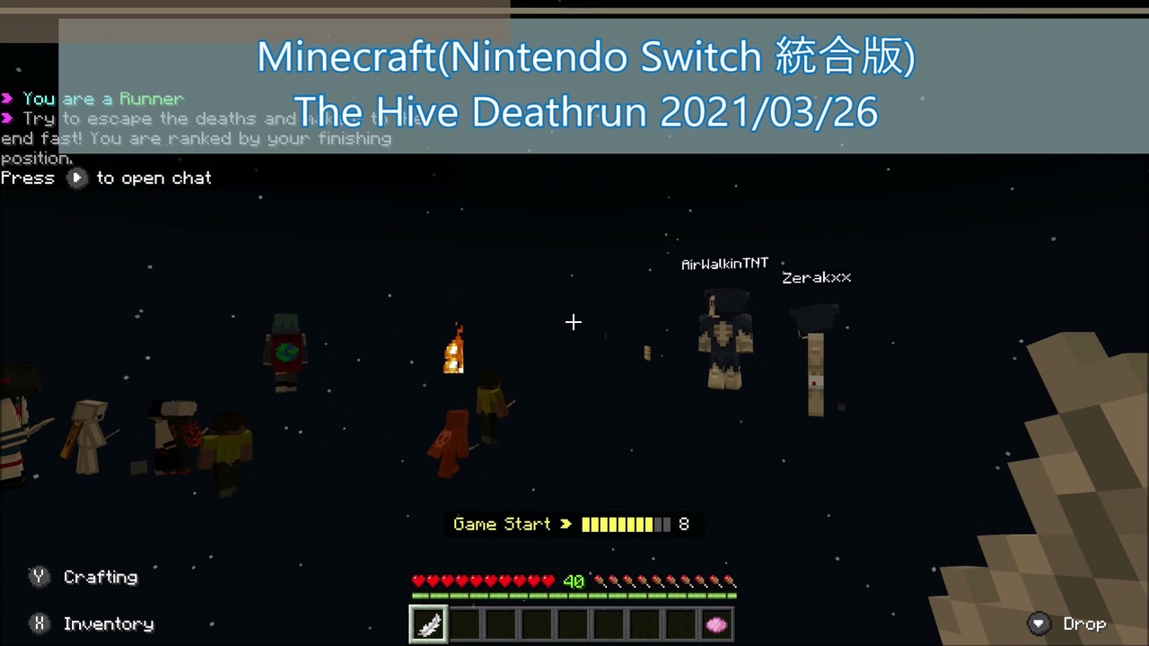 Minecraft Nintendo Switch 統合版 The Hive Deathrun 21 03 26 ニコニコ動画