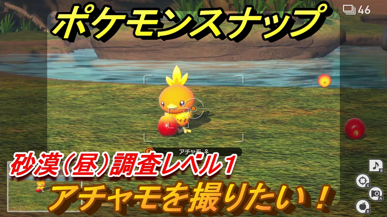 ポケモンスナップ アチャモを撮りたい 砂漠 昼 調査レベル１ New ポケモンスナップ ニコニコ動画