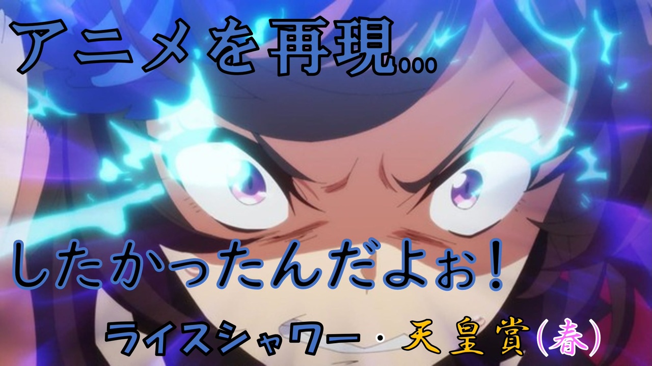 ウマ娘 ライスシャワーをアニメ再現したかっただけなんだ ニコニコ動画