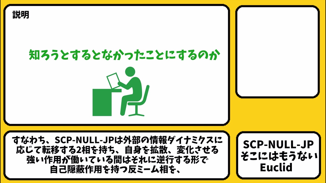 【ゆっくりSCP紹介】SCP-NULL-JP【そこにはもうない】 - ニコニコ動画
