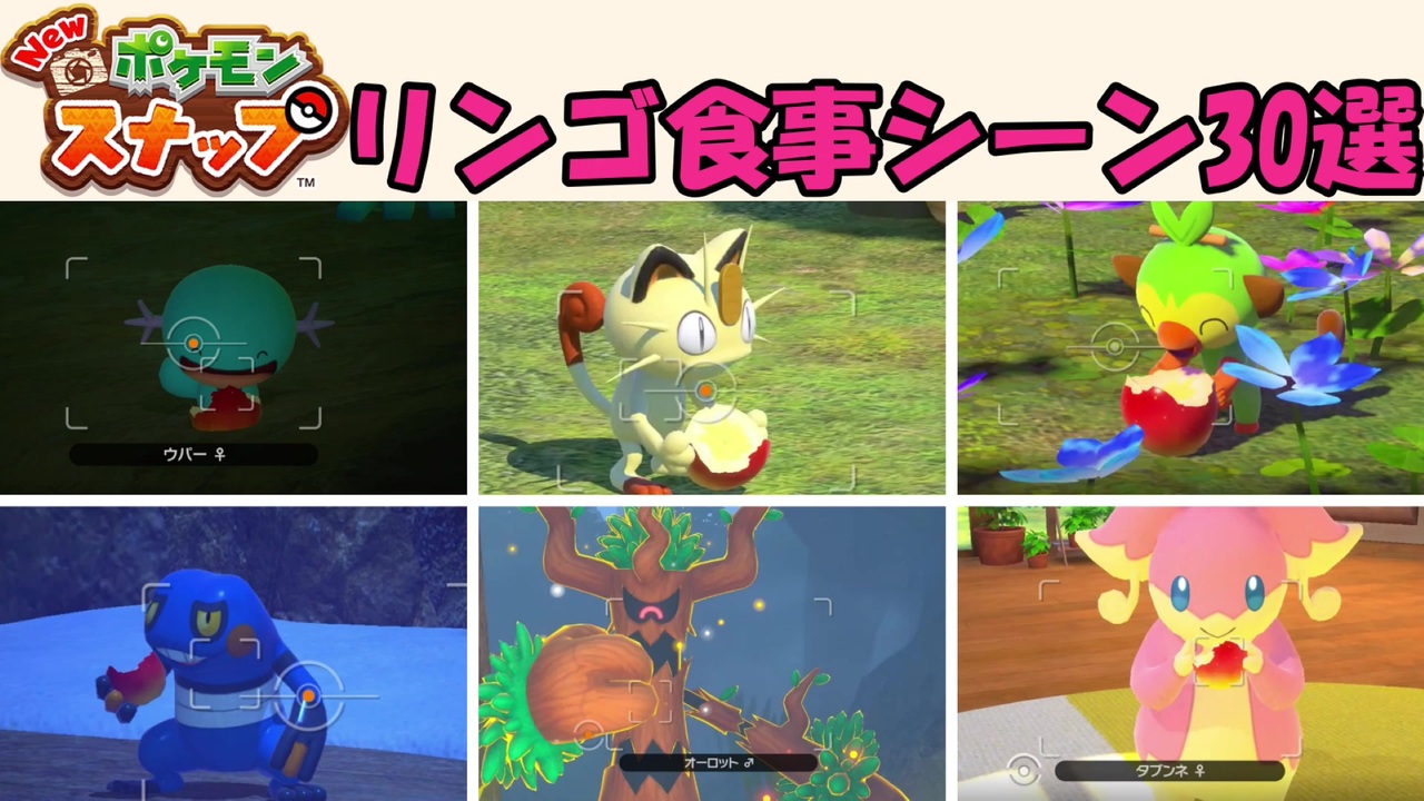 可愛すぎるふわりんご食事シーン30選 New ポケモンスナップ ニコニコ動画