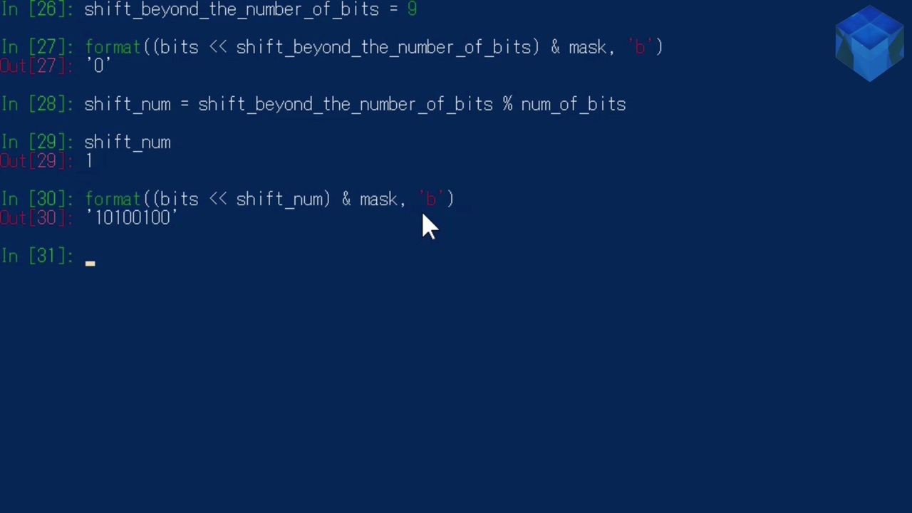 004 Use python to learn bitcoin (Circular Shift of bits) - ニコニコ動画
