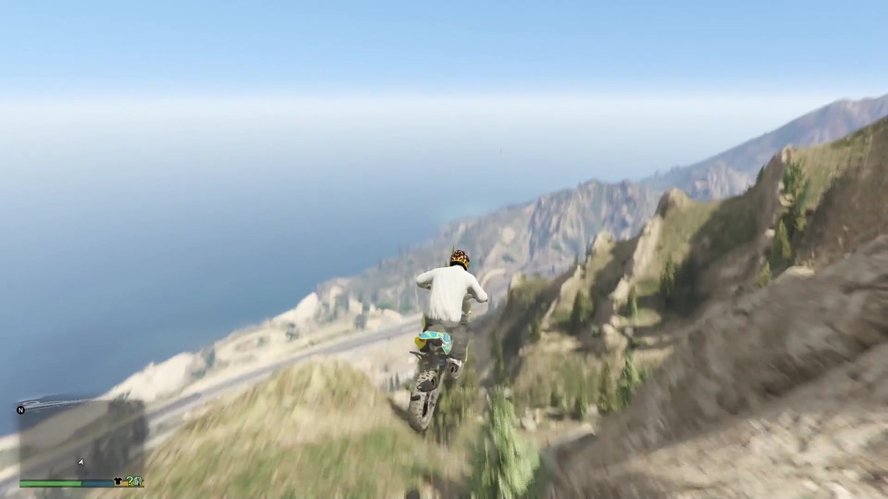 Gta5 一番高い山からバイクで高速下山 ニコニコ動画