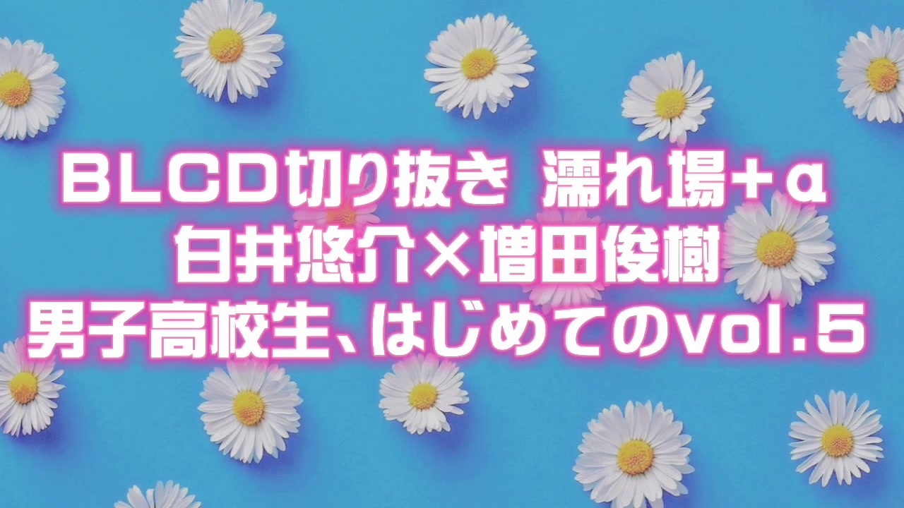 腐向け Blcd切り抜き 白井悠介 増田俊樹 男子高校生 はじめてのvol 5 ニコニコ動画