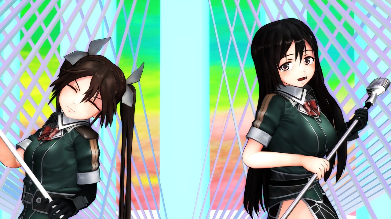 【MMD艦これ】カラフル×セクシィ【利根型姉妹】 - ニコニコ動画