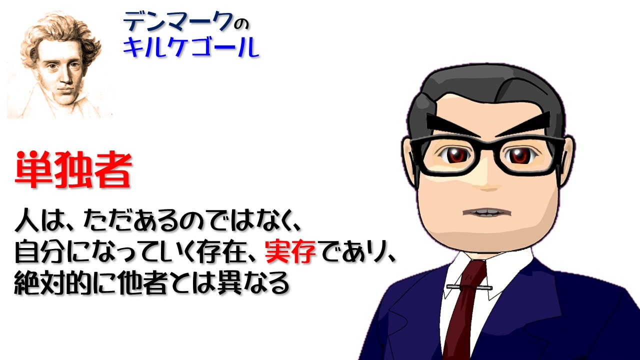 単独者 キルケゴールと宗教的実存 純丘先生の１分哲学 48 ニコニコ動画